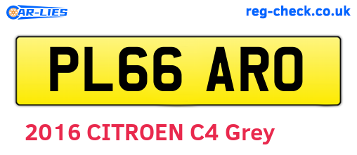 PL66ARO are the vehicle registration plates.