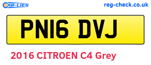 PN16DVJ are the vehicle registration plates.