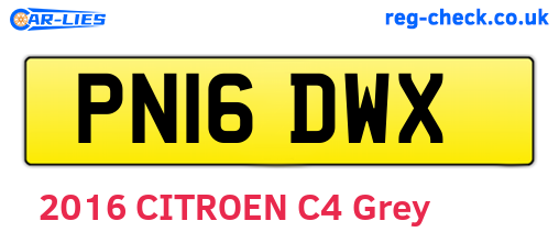 PN16DWX are the vehicle registration plates.