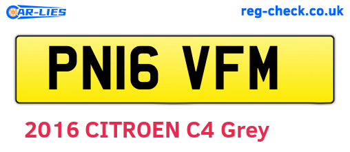 PN16VFM are the vehicle registration plates.
