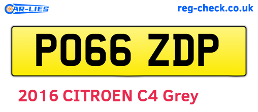 PO66ZDP are the vehicle registration plates.