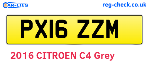 PX16ZZM are the vehicle registration plates.