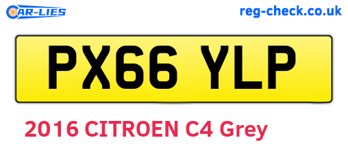 PX66YLP are the vehicle registration plates.