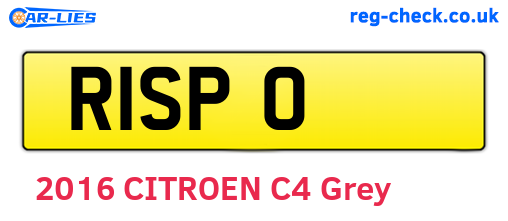 R1SPO are the vehicle registration plates.