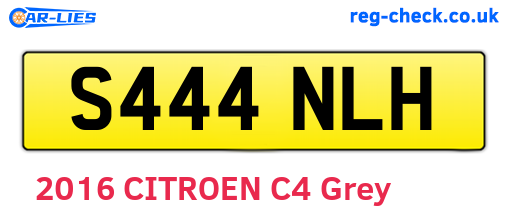 S444NLH are the vehicle registration plates.