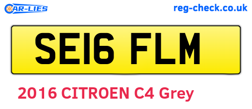 SE16FLM are the vehicle registration plates.