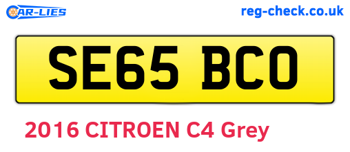 SE65BCO are the vehicle registration plates.