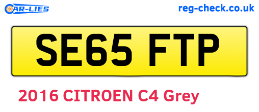 SE65FTP are the vehicle registration plates.