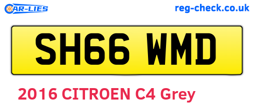 SH66WMD are the vehicle registration plates.