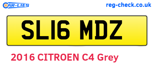 SL16MDZ are the vehicle registration plates.