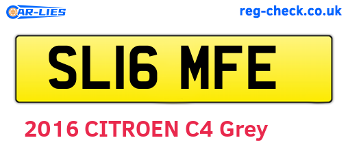 SL16MFE are the vehicle registration plates.