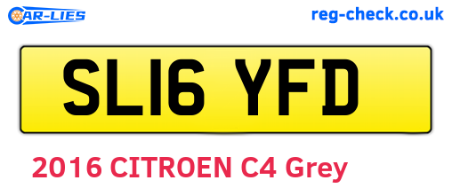 SL16YFD are the vehicle registration plates.