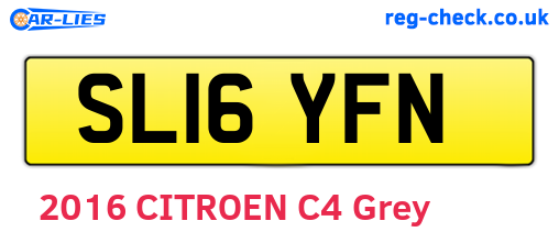 SL16YFN are the vehicle registration plates.