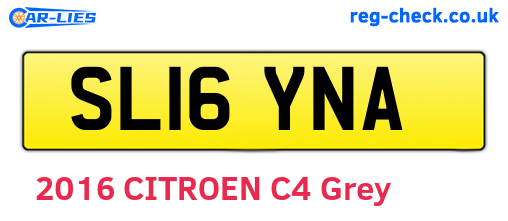 SL16YNA are the vehicle registration plates.
