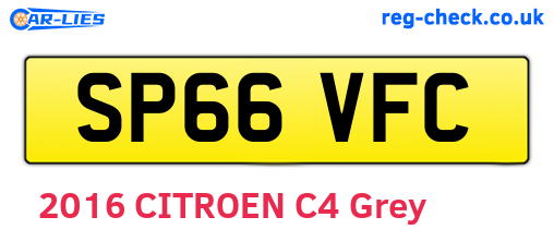 SP66VFC are the vehicle registration plates.