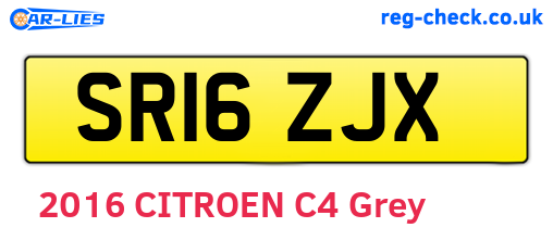 SR16ZJX are the vehicle registration plates.