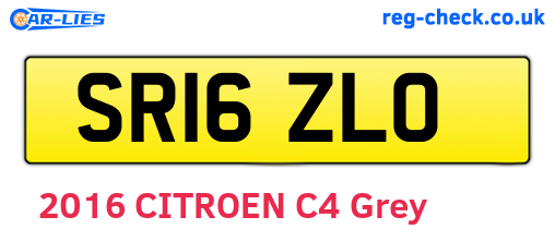 SR16ZLO are the vehicle registration plates.