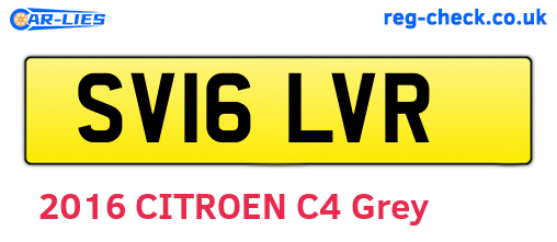 SV16LVR are the vehicle registration plates.