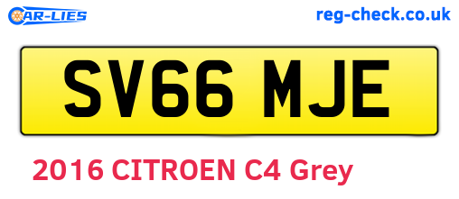SV66MJE are the vehicle registration plates.