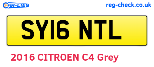 SY16NTL are the vehicle registration plates.