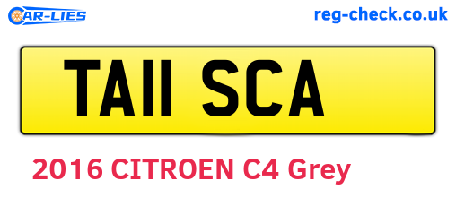 TA11SCA are the vehicle registration plates.