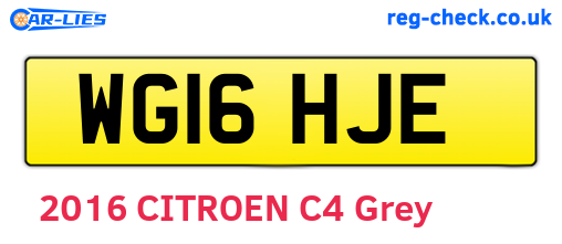 WG16HJE are the vehicle registration plates.