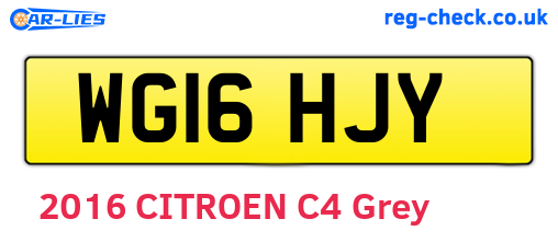 WG16HJY are the vehicle registration plates.