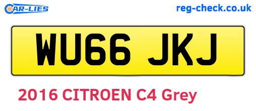 WU66JKJ are the vehicle registration plates.