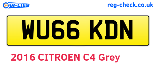 WU66KDN are the vehicle registration plates.