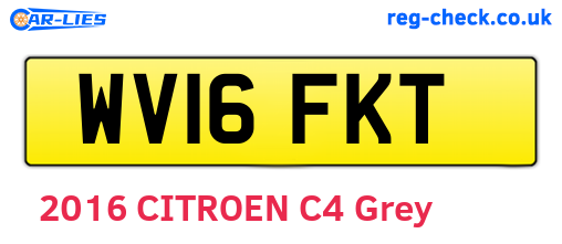 WV16FKT are the vehicle registration plates.