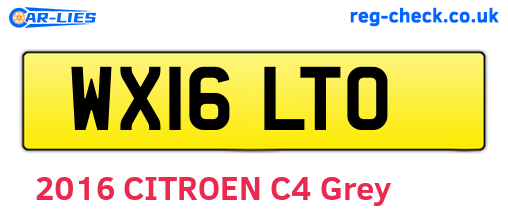 WX16LTO are the vehicle registration plates.