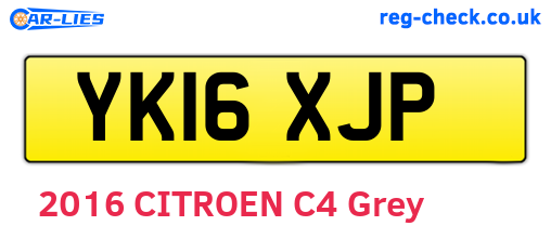 YK16XJP are the vehicle registration plates.