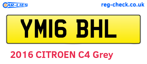YM16BHL are the vehicle registration plates.