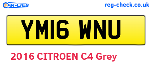 YM16WNU are the vehicle registration plates.