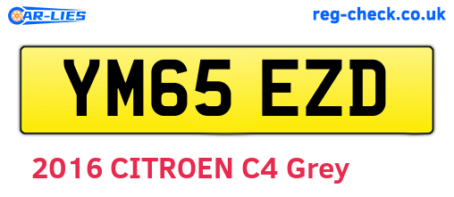 YM65EZD are the vehicle registration plates.