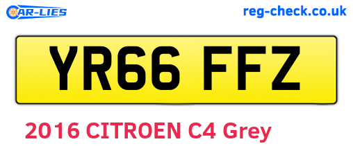 YR66FFZ are the vehicle registration plates.