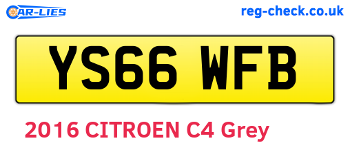 YS66WFB are the vehicle registration plates.