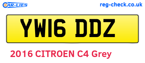 YW16DDZ are the vehicle registration plates.