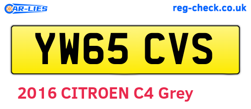 YW65CVS are the vehicle registration plates.