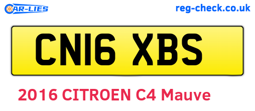 CN16XBS are the vehicle registration plates.