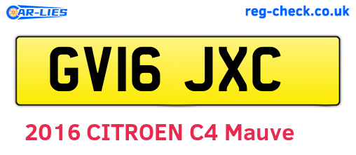 GV16JXC are the vehicle registration plates.