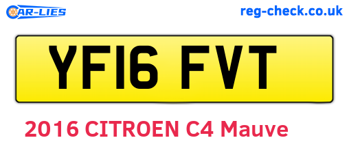 YF16FVT are the vehicle registration plates.
