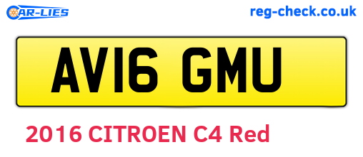 AV16GMU are the vehicle registration plates.