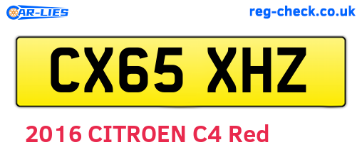 CX65XHZ are the vehicle registration plates.