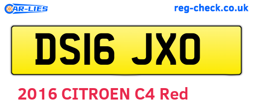 DS16JXO are the vehicle registration plates.