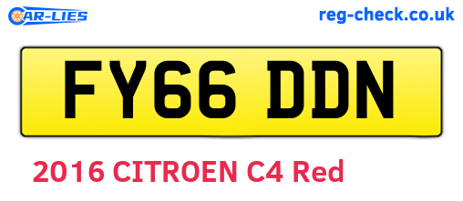 FY66DDN are the vehicle registration plates.
