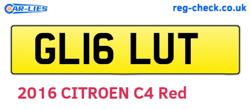 GL16LUT are the vehicle registration plates.