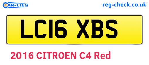 LC16XBS are the vehicle registration plates.