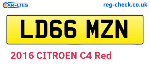 LD66MZN are the vehicle registration plates.