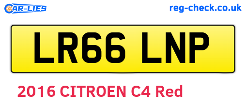 LR66LNP are the vehicle registration plates.